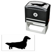 ロングヘアダシュンドシルエット |ウィーナー犬 セルフインキングスタンプ (インサイチュ)