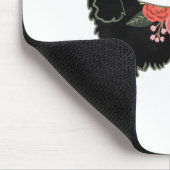 ロングヘアダシュンドボヘミアンフローラシルエット マウスパッド (コーナー)