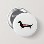 ロングヘアダシュンドボヘミアンフローラシルエット 缶バッジ (正面&裏面)