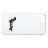 ロングヘアダシュンドボヘミアンフローラシルエット Case-Mate iPhoneケース (裏面(横))