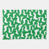 ロングヘアダックスシャンドグリーンキッチンタオル キッチンタオル (横)