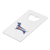 ロングヘアダックスシャンドコロラド国旗のシルエット クレジットカード栓抜き (裏面アングル)