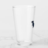 ロングヘアダックスシャンドシルエット黒水色 タンブラーグラス (右)