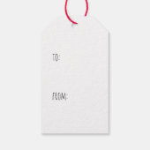 ロングヘアダックスシュントSantaかわいい犬のクリスマス ギフトタグ (裏面)