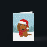 ロングヘアダックスシュントSanta Wienerドッグクリスマス シーズンカード<br><div class="desc">この愛らしいクリスマスカードは長毛のダシュント愛好家に最適！サンタ帽をかぶったフェスティバルと愛らしい飼い犬の手描きのイメージは、休日のよくはしゃぐ精神を捉えている。あなたカスタマイズの考え深い気持ちと内部は今季あなたのリストの誰にでも喜びを広げる救済ことができる。獣医素晴らしやドッグウォーカー、ペットシッターなど、クライアントや彼らのポチに送信する大切ために。この明るい祝カードは、どの受け手の顔にスマイルを置くダックシュントの品種の魅力。</div>