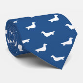 ロングヘアダッシュントのシルエット模様ウィナー ネクタイ (ロール)