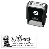 ロングヘアダッシュントオーナー差出人住所ドッグ セルフインキングスタンプ (インサイチュ)