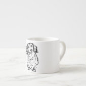 ロングヘアダッチシュント恋人ギフトドキシーママパパかわいい エスプレッソカップ (正面右)