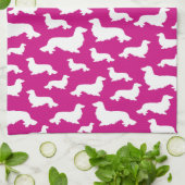 ロングヘアダッチシュント熱ピンクキッチンタオル キッチンタオル (折り畳み)