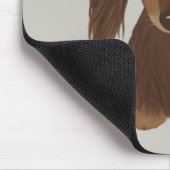 ロングヘアチョコレートブラウンダシュント マウスパッド (コーナー)