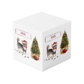 ロングヘアチワホアクリスおもしろいスマスドッグの木 フォトキューブ (正面アングル)