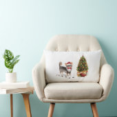 ロングヘアチワホアクリスおもしろいスマスドッグの木 ランバークッション (椅子)