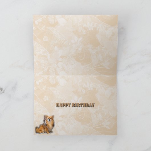 ロングヘアチワホアフェアフェアフェアリー誕生日 カード (内部)