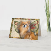 ロングヘアチワホアフェアフェアフェアリー誕生日 カード (正面)