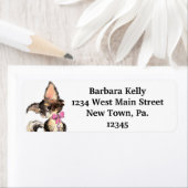 ロングヘアチワワ差出人住所 ラベル (インサイチュ)