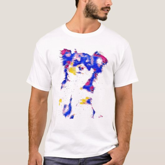 ロングヘアチワワ Tシャツ (正面)