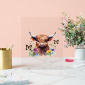 ロングヘアハイランドベビークラシック牛Tシャツ アクリルサイン (ウェディング)