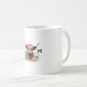 ロングヘアハイランドベビークラシック牛Tシャツ コーヒーマグカップ (正面右)