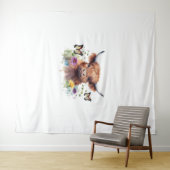 ロングヘアハイランドベビークラシック牛Tシャツ タペストリー (インサイチュ(横))