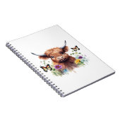 ロングヘアハイランドベビークラシック牛Tシャツ ノートブック (右側)