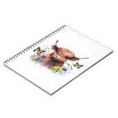 ロングヘアハイランドベビークラシック牛Tシャツ ノートブック (左側)