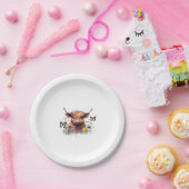 ロングヘアハイランドベビークラシック牛Tシャツ ペーパープレート (パーティー)