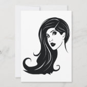 ロングヘアビューティフルウーマンファッションメイクアップアート (正面)