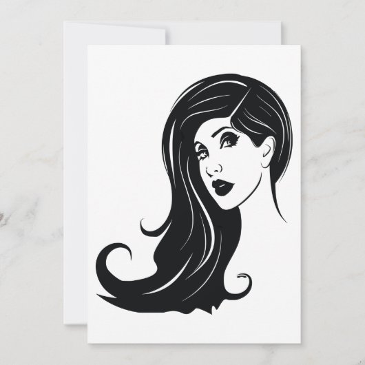 ロングヘアビューティフルウーマンファッションメイクアップアート (正面)