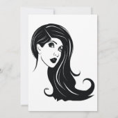 ロングヘアビューティフルウーマンファッションメイクアップアート (裏面)