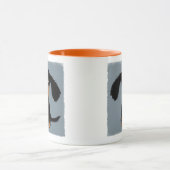 ロングヘアブラックとタンダッシュンドパピードッグ マグカップ (中央)