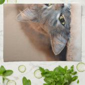 ロングヘアブルーロシアのキャットバイシャーリー・テイラー キッチンタオル (折り畳み)