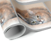 ロングヘアブルーロシアのキャットバイシャーリー・テイラー ラッピングペーパー (ロールコーナー)