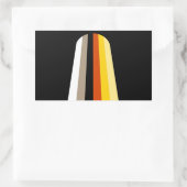 ロングヘアプライド旗 長方形シール (バッグ)