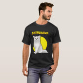 ロングヘアホワイトチワワ Tシャツ (正面フル)