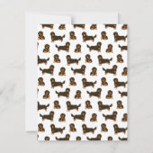 ロングヘアーのダックスフンド ノートカード (裏面)