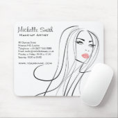 ロングヘアードレッサーのメイクアップアーティストブランディング マウスパッド (マウス)