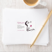 ロングヘアードレッサーのメイクアップアーティストブランディング ラベル (インサイチュ)