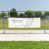 ロングヘアードレッサーのメイクアップアーティストブランディング 横断幕 (インサイチュ)