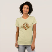ロングヘア白熱［赤熱］光を放つ美しいTシャツ Tシャツ (正面フル)