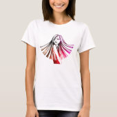 ロングヘア美しいTシャツ Tシャツ (正面)