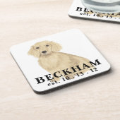 ロングヘッパーソナライズされたドクリームダシュント コースター (左側)