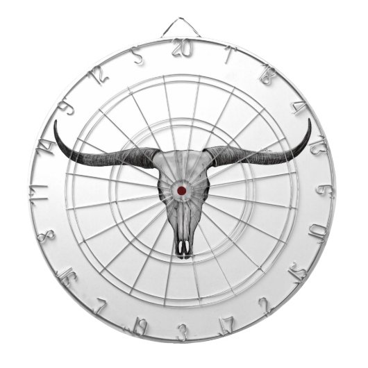 ロングホーンスカル ダーツボード (正面)