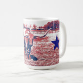 ロングホーンテキサス州ロングホーンArt Mug Cup コーヒーマグカップ (正面右)