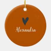 ロングホーンバーンオレンジホームスイートホーム-テキサス州 セラミックオーナメント (裏面)