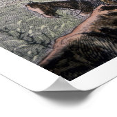 ロングホーン牛がテキサス州からアブリーネまで車で行く ポスター (角)