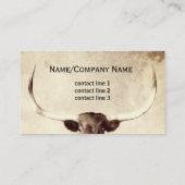 ロングホーン牛の写真アートsepia country 名刺 (裏面)