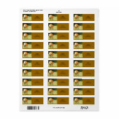 ロングホーン牛差出人住所ラベル。 ラベル (フルシート)