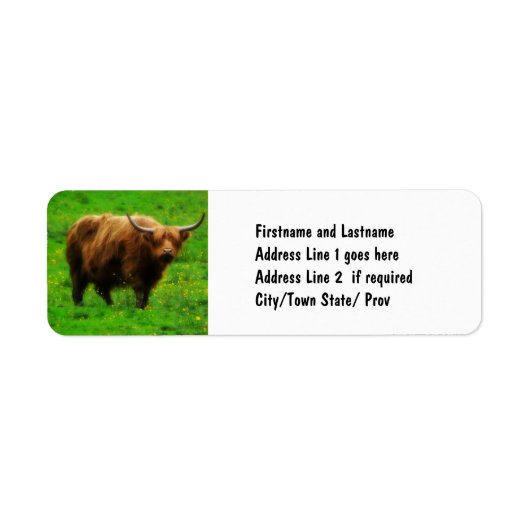 ロングホーン長毛 ラベル (正面)