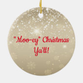 ロングホーン・ステア・クリスマス・オーナメント セラミックオーナメント (裏面)