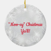 ロングホーン・ステア・クリスマス・オーナメント セラミックオーナメント (裏面)